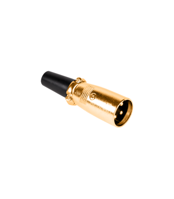 Mikrofona spraudnis, vīrišķais, kabelim, apzeltīts, XLR 3-pin GOLD