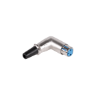 Leņķains sievišķais mikrofona spraudnis XLR 3-pin