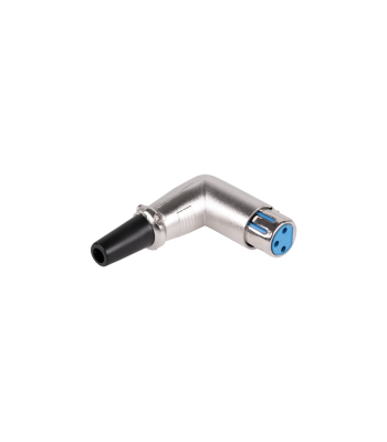 Leņķains sievišķais mikrofona spraudnis XLR 3-pin