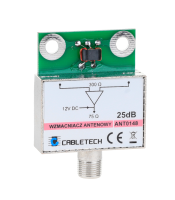 Ekranēts antenas pastiprinātājs Cabletech 25dB