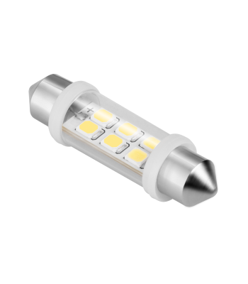 Automobiļu LED spuldze, balta, 12V 10*40, 6xSMD Sv8.5