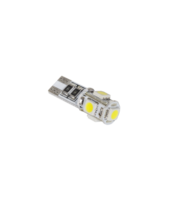 Automobiļu LED spuldze (Canbus), 5x SMD5050, balta, T10