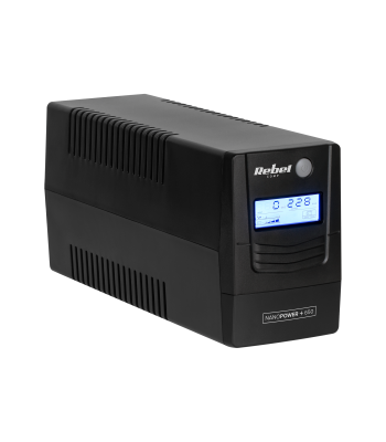 Rezerves barošanas avots UPS REBEL Nanopower Plus 650, 650VA / 360W, 230 V, 50Hz, LCD, USB, RJ45