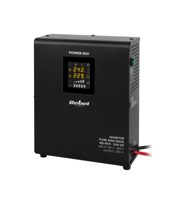 Avārijas barošanas avots ar sienas stiprinājumu Rebel POWER-500, 12V 230V 500VA/300W