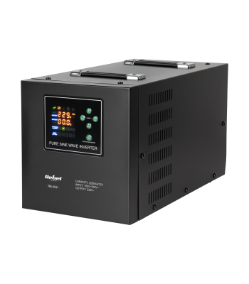 Avārijas barošanas avots – pārveidotājs ar tīru sinusoidālu viļņa formu un 12V 230V uzlādes funkciju, Rebel POWER-2200-LFP4, 2200VA/1600W