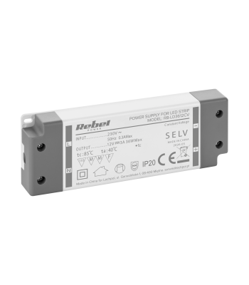 Rebel barošanas bloks LED virtenēm IP20 12V/3A max.36W