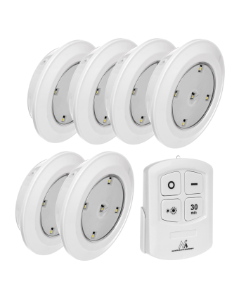LED lampu komplekts ar tālvadības pulti Maclean Energy MCE165, 6 gab.