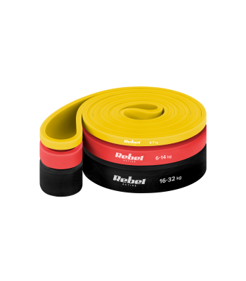 Vingrošanas gumiju komplekts Rebel Active – Power Band PT-S3, 4–32 kg, 3 gumijas