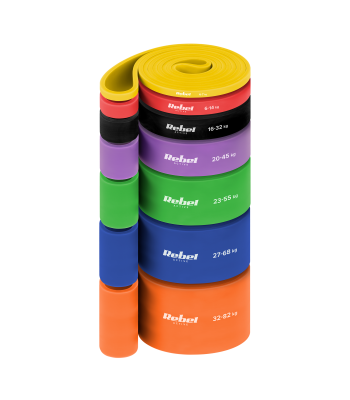 Pretestības gumiju komplekts TPE, REBEL ACTIVE Power Band, 7 TPE gumijas, PT-S7, 4-82 kg