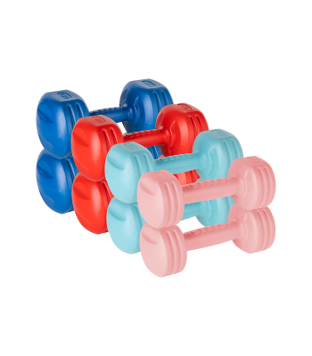 Bitumena hantelīšu komplekts Rebel Active, 20 kg (2x1 kg + 2x2 kg + 2x3 kg + 2x4 kg)