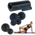 Masāžas rullīšu komplekts, mini rullītis, 2 bumbiņas, 2 duoball bumbiņas, 6 elementi, melnzilā krāsā, EPP materiāls, REBEL ACTIVE