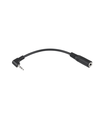 Savienotājs kabelim, leņķveida spraudnis un ligzda, melns, 2.5–3.5, 17cm