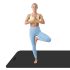 Vingrošanas paklājiņš jogai, pilatesam un fitnesam REBEL ACTIVE, 200 × 115 cm, 1 cm