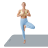 Vingrošanas paklājs jogai, pilatesam un fitnesam, TPE, pelēks, REBEL ACTIVE, 200 x 115 cm, 1 cm
