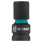 WUBER triecienadapteris ar ātrās nomaiņas mehānismu, 1/2"–1/4", 50 mm