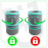 Ātrais šļūtenes savienotājs ar Aqua Stop vārstu, WUBER W00704, 1/2"–5/8" (13–15 mm)