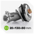 Krūmgrieža leņķa reduktors WUBER W00900 9T 28 mm