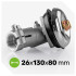 Leņķa reduktors krūmgriezim WUBER W00903 9T 26 mm