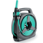 Manuāls dārza šļūtenes rullis ar Vario Stream sprauslu, WUBER W06112, 10+2 m