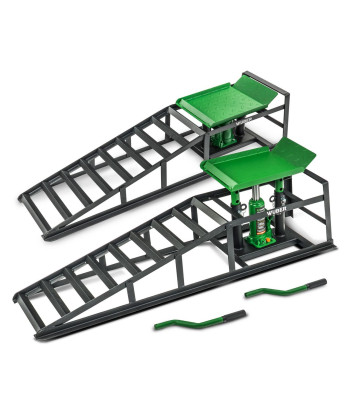 Hidraulisko auto rampu komplekts ar domkratiem, 2 gab., WUBER, 2 t, 240–350 mm, W22055