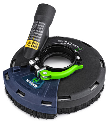Putekļu nosūces aizsargs leņķa slīpmašīnai Wuber 115-125mm