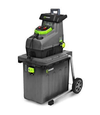 Elektriskais zaru smalcinātājs WUBER ar frēzēšanas mehānismu un savākšanas tvertni, 2800W, 60L, W94204
