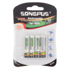 Uzlādējamo akumulatoru komplekts, 4 gab., līdz 2700mAh, AAA R3