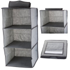 Piekarināms skapja organizators ar 3 plauktiem, pelēks, 30cm x 30cm x 60cm