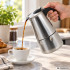 Itāļu moka kanniņa espresso pagatavošanai no nerūsējošā tērauda, līdz 9 tasītēm, 450 ml