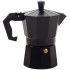 Moka kanniņa kafijas pagatavošanai, alumīnija, melna, 6 tasītēm, 300 ml