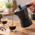 Moka kanniņa kafijas pagatavošanai, alumīnija, melna, 6 tasītēm, 300 ml