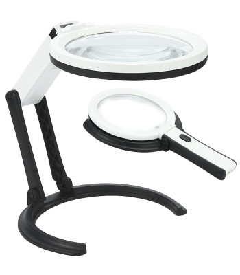 Salokāma juvelieru lupa ar 10 LED, 1,8x 138mm, 5x 25mm
