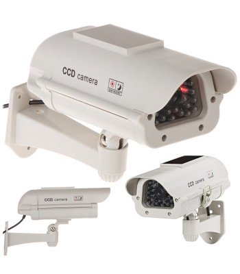CCTV kameras imitācija ar saules paneli un mirgojošu LED diodi, 21,5 × 9,5 × 7 cm