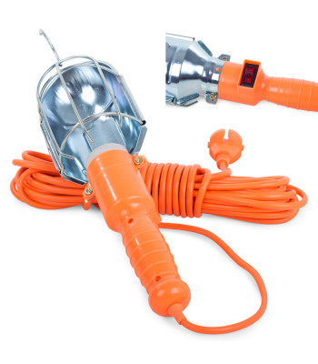 Darbnīcas lampa ar āķi, 230V, 60W, 5 m