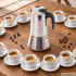 Moka kanniņa espresso kafijas pagatavošanai, nerūsējošais tērauds, 12 tasītēm, 600 ml