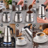 Moka kanniņa espresso kafijas pagatavošanai, nerūsējošais tērauds, 12 tasītēm, 600 ml