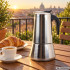Moka kanniņa espresso kafijas pagatavošanai, nerūsējošais tērauds, 12 tasītēm, 600 ml