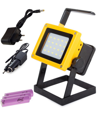 Pārnēsājams led prožektors ar akumulatoriem, 20 smd diodes, 100W