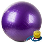 Rehabilitācijas vingrošanas bumba ar pumpi, violeta, 65 cm