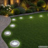 Zemē ievietojamu dārza saules lampu komplekts ar krēslas sensoru – 8 LED, 4 gab.
