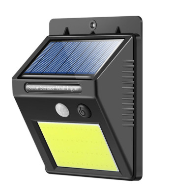 Saules lampa ar krēslas un kustības sensoru, 48 LED COB