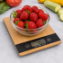 Bambusa elektroniskie virtuves svari ar LCD displeju, 5 kg