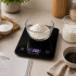Elektroniskie virtuves svari ar stikla platformu, LCD displeju, melni, bezvadu, 5 kg, 1 g