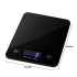 Elektroniskie virtuves svari ar stikla platformu, LCD displeju, melni, bezvadu, 5 kg, 1 g