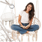 Boho stila iekaramais krēsls–šūpoles „stārķa ligzda”, 80cm