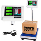 Elektroniskie platformas svari noliktavai ar LCD displeju, 300 kg, 50 × 40 cm
