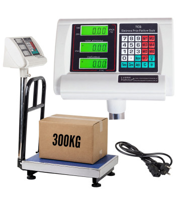 Elektroniskie platformas svari ar balstu, 300 kg, 40 x 50 cm
