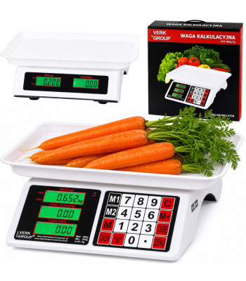 Elektroniskie tirdzniecības svari ar cenu aprēķinu, 40 kg, 2 g
