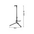 Regulējams ģitāras statīvs, melns, 71–82 cm