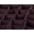 Veļas un zeķu organizators ar 16 nodalījumiem, brūns, 35cm x 28cm x 10cm